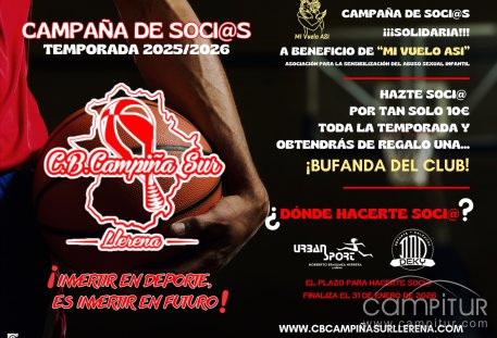 El C.B. Campiña Sur de Llerena abre su campaña de socios para la temporada 2025/26