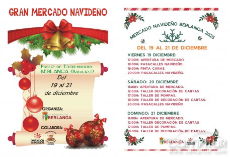 Berlanga se llena de ambiente festivo con su Gran Mercado Navideño